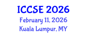 International Conference on Computer Science and Engineering (ICCSE) February 11, 2026 - Kuala Lumpur, Malaysia