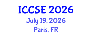 International Conference on Computer Science and Engineering (ICCSE) July 19, 2026 - Paris, France