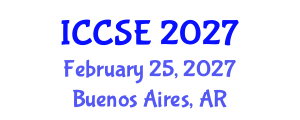 International Conference on Computer Science and Engineering (ICCSE) February 25, 2027 - Buenos Aires, Argentina International Conference on Computer Science and Engineering (ICCSE) February 25, 2027 - Buenos Aires, Argentina