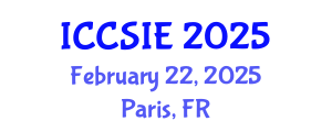 International Conference on Computer Science and Information Engineering (ICCSIE) February 22, 2025 - Paris, France