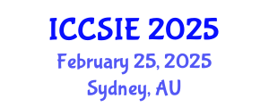 International Conference on Computer Science and Information Engineering (ICCSIE) February 25, 2025 - Sydney, Australia