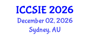 International Conference on Computer Science and Information Engineering (ICCSIE) December 02, 2026 - Sydney, Australia International Conference on Computer Science and Information Engineering (ICCSIE) December 02, 2026 - Sydney, Australia