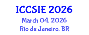 International Conference on Computer Science and Information Engineering (ICCSIE) March 04, 2026 - Rio de Janeiro, Brazil