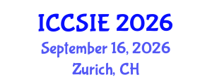 International Conference on Computer Science and Information Engineering (ICCSIE) September 16, 2026 - Zurich, Switzerland