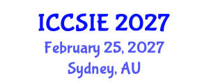 International Conference on Computer Science and Information Engineering (ICCSIE) February 25, 2027 - Sydney, Australia International Conference on Computer Science and Information Engineering (ICCSIE) February 25, 2027 - Sydney, Australia