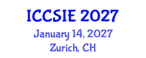 International Conference on Computer Science and Information Engineering (ICCSIE) January 14, 2027 - Zurich, Switzerland International Conference on Computer Science and Information Engineering (ICCSIE) January 14, 2027 - Zurich, Switzerland