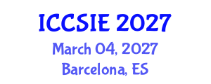 International Conference on Computer Science and Information Engineering (ICCSIE) March 04, 2027 - Barcelona, Spain