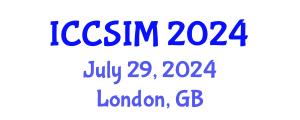 International Conference on Computer Science and Information Management (ICCSIM) July 29, 2024 - London, United Kingdom