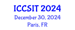 International Conference on Computer Science and Information Technology (ICCSIT) December 30, 2024 - Paris, France