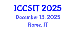 International Conference on Computer Science and Information Technology (ICCSIT) December 13, 2025 - Rome, Italy