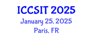 International Conference on Computer Science and Information Technology (ICCSIT) January 25, 2025 - Paris, France