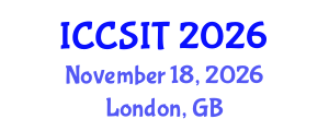 International Conference on Computer Science and Information Technology (ICCSIT) November 18, 2026 - London, United Kingdom