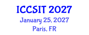 International Conference on Computer Science and Information Technology (ICCSIT) January 25, 2027 - Paris, France International Conference on Computer Science and Information Technology (ICCSIT) January 25, 2027 - Paris, France