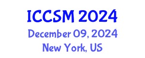International Conference on Computer Science and Mathematics (ICCSM) December 09, 2024 - New York, United States
