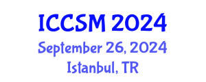 International Conference on Computer Science and Mathematics (ICCSM) September 26, 2024 - Istanbul, Turkey