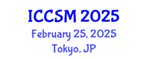 International Conference on Computer Science and Mathematics (ICCSM) February 25, 2025 - Tokyo, Japan