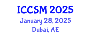International Conference on Computer Science and Mathematics (ICCSM) January 28, 2025 - Dubai, United Arab Emirates