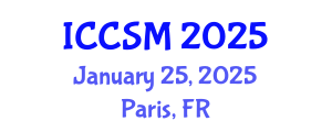International Conference on Computer Science and Mathematics (ICCSM) January 25, 2025 - Paris, France