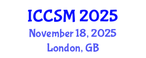 International Conference on Computer Science and Mathematics (ICCSM) November 18, 2025 - London, United Kingdom