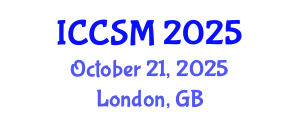 International Conference on Computer Science and Mathematics (ICCSM) October 21, 2025 - London, United Kingdom
