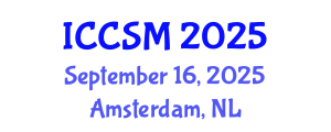 International Conference on Computer Science and Mathematics (ICCSM) September 16, 2025 - Amsterdam, Netherlands