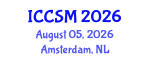 International Conference on Computer Science and Mathematics (ICCSM) August 05, 2026 - Amsterdam, Netherlands