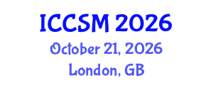 International Conference on Computer Science and Mathematics (ICCSM) October 21, 2026 - London, United Kingdom