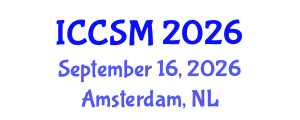 International Conference on Computer Science and Mathematics (ICCSM) September 16, 2026 - Amsterdam, Netherlands