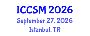 International Conference on Computer Science and Mathematics (ICCSM) September 27, 2026 - Istanbul, Turkey