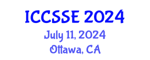 International Conference on Computer Science and Software Engineering (ICCSSE) July 11, 2024 - Ottawa, Canada