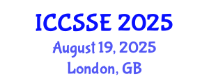 International Conference on Computer Science and Software Engineering (ICCSSE) August 19, 2025 - London, United Kingdom