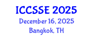 International Conference on Computer Science and Software Engineering (ICCSSE) December 16, 2025 - Bangkok, Thailand