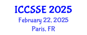 International Conference on Computer Science and Software Engineering (ICCSSE) February 22, 2025 - Paris, France