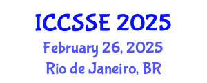 International Conference on Computer Science and Software Engineering (ICCSSE) February 26, 2025 - Rio de Janeiro, Brazil