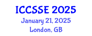International Conference on Computer Science and Software Engineering (ICCSSE) January 21, 2025 - London, United Kingdom