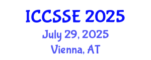 International Conference on Computer Science and Software Engineering (ICCSSE) July 29, 2025 - Vienna, Austria