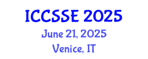 International Conference on Computer Science and Software Engineering (ICCSSE) June 21, 2025 - Venice, Italy
