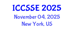 International Conference on Computer Science and Software Engineering (ICCSSE) November 04, 2025 - New York, United States