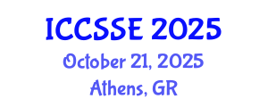 International Conference on Computer Science and Software Engineering (ICCSSE) October 21, 2025 - Athens, Greece