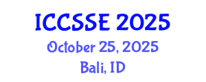 International Conference on Computer Science and Software Engineering (ICCSSE) October 25, 2025 - Bali, Indonesia