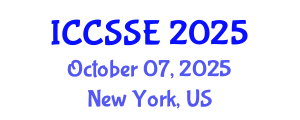 International Conference on Computer Science and Software Engineering (ICCSSE) October 07, 2025 - New York, United States