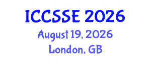 International Conference on Computer Science and Software Engineering (ICCSSE) August 19, 2026 - London, United Kingdom