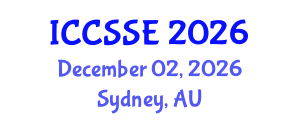International Conference on Computer Science and Software Engineering (ICCSSE) December 02, 2026 - Sydney, Australia International Conference on Computer Science and Software Engineering (ICCSSE) December 02, 2026 - Sydney, Australia