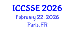 International Conference on Computer Science and Software Engineering (ICCSSE) February 22, 2026 - Paris, France