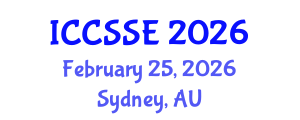 International Conference on Computer Science and Software Engineering (ICCSSE) February 25, 2026 - Sydney, Australia