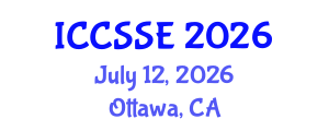 International Conference on Computer Science and Software Engineering (ICCSSE) July 12, 2026 - Ottawa, Canada