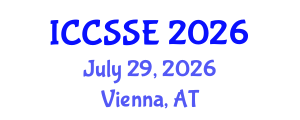 International Conference on Computer Science and Software Engineering (ICCSSE) July 29, 2026 - Vienna, Austria