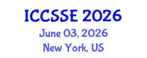 International Conference on Computer Science and Software Engineering (ICCSSE) June 03, 2026 - New York, United States