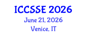 International Conference on Computer Science and Software Engineering (ICCSSE) June 21, 2026 - Venice, Italy