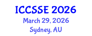 International Conference on Computer Science and Software Engineering (ICCSSE) March 29, 2026 - Sydney, Australia